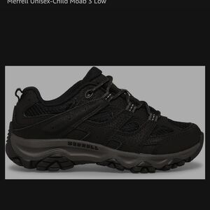 Merrell Black Hiking Shoe Moab 3 Kids Size 3.5